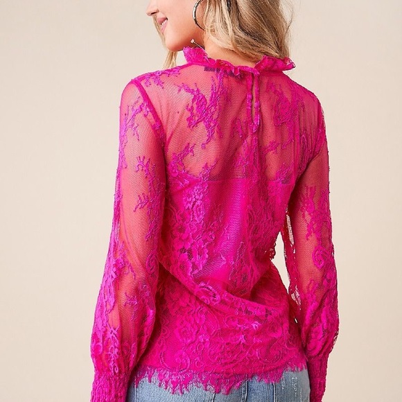 Lace Mock Neck Blouse 💕✨💕 - Picture 2 of 3